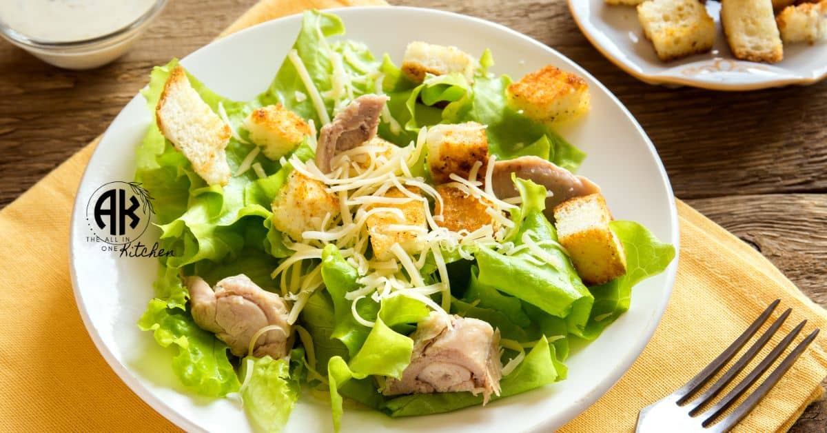 Air Fryer Chicken Caesar Salad