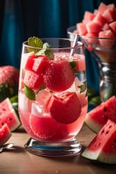 Healthy Lychee Watermelon Fizz Mocktail Recipe